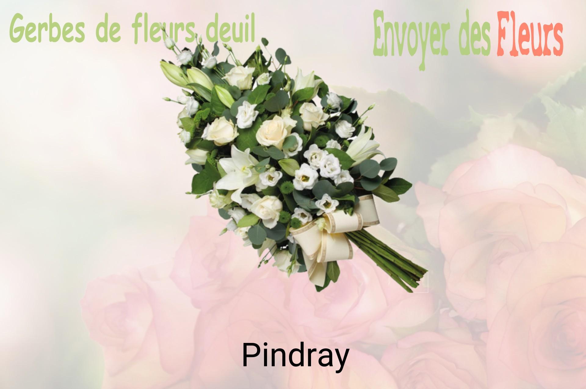 Gerbe de fleurs de deuil livrée à Pindray